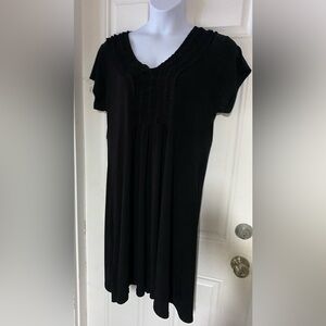 Nic and Dom Plus Size Black Midi Dress